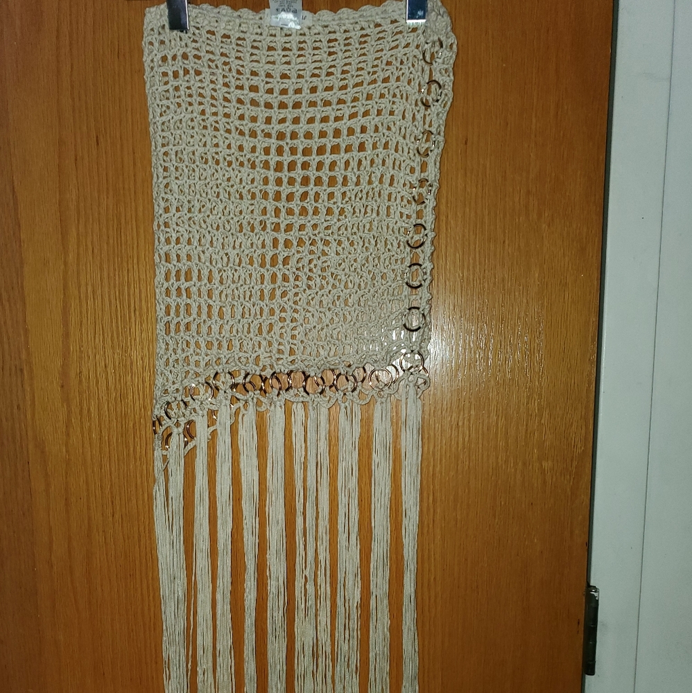 Woman's Fringe Sarong Swim Cover-Up